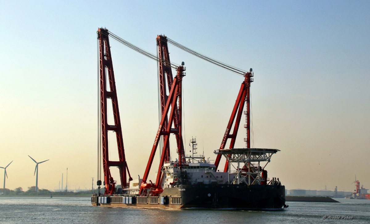 Barco de elevación pesada autopropulsado 4000T