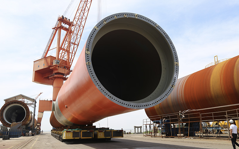 海上风电单桩(图1) 华能嘉兴2号海上风电场项目